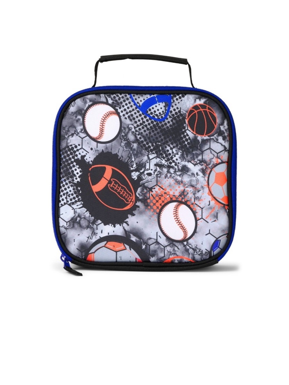 The Children's Place Sports Print Lunch Bag - Blue/Orange/Black
